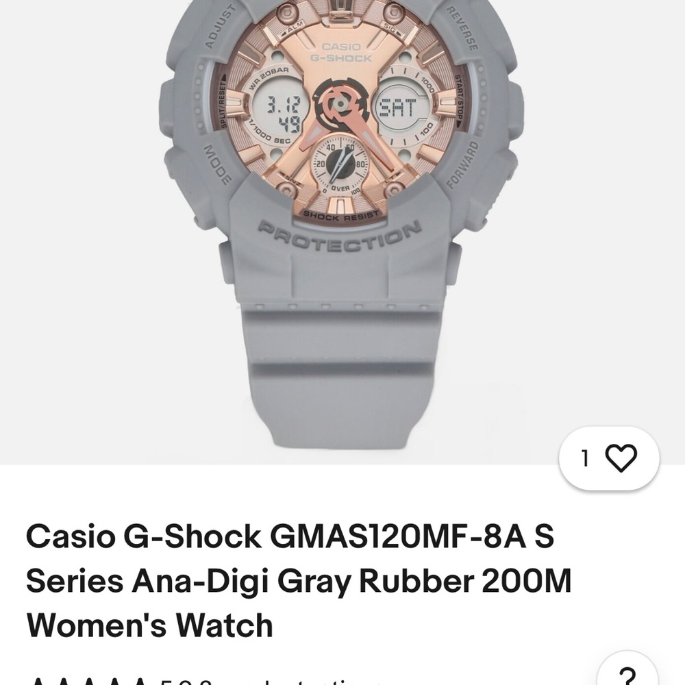 Casio G-Shock GMAS120MF-8A Gray Women's Watch